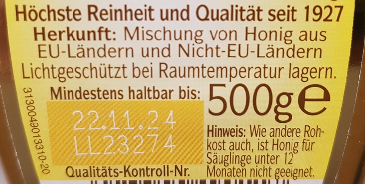 Klare Angabe: Woher kommt der Honig?